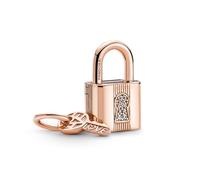 Pandora Schmuck 780088C01 Charm-Anhänger Schloss & Schlüssel Roségoldfarben