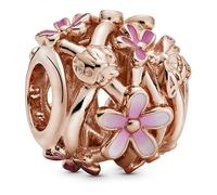 Pandora verspieltes Zylinder-Verschluss Schlangen-Gliederarmband in Roségold mit 14 Karat rosévergoldete Metalllegierung aus der Pandora Moments Collection, 16cm