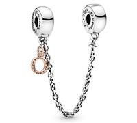 Pandora 788313-05 - Crown Sterling Silber & ROSÉ Sicherheitskettchen + Silikongriff