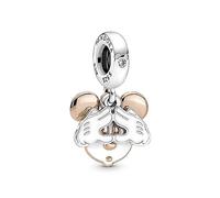 PANDORA ROSE DISNEY Charm Anhänger "Mickey Mouse" Silber Emaille Weiß 780112C01