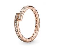 Pandora Rosé 189491C01-48 Funkelnder Überschneidungsring - Zirkonia Gr. 48