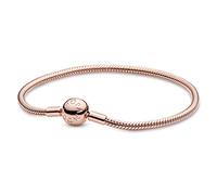 PANDORA Schlangen-Gliederarmband in Roségold 14 Karat rosévergoldete Metalllegierung aus der PANDORA Moments Collection, 23cm