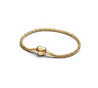 Pandora 564236C00-18 - Facettiertes Schlangen-Gliederarmband mit Herzverschluss - Gelbgold Vergoldung - 18 cm