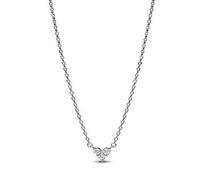 PANDORA Timeless Drei Sterne Herz Collier-Halskette aus Sterling Silber mit Zirkonia Steinen, Größe 45cm, 393014C01-45