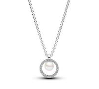 Pandora 393165C01-45 Silber Damen-Halskette Süßwasser-Zuchtperle & Pavé