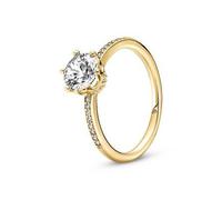 Pandora Schmuck 168289C01 Ring für Damen Funkelnde Krone Goldfarben, 52/16,6