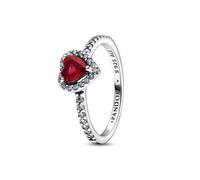 Pandora Schmuck 198421C02 Damenring Erhabenes Herz Rot 52/16.6
