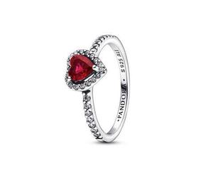 Pandora Schmuck - Damen Sparkling Red Elevated Heart Ring 198421C02-54