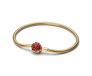 Pandora Schmuck - Disney Beauty and the Beast Enchanted Rose Snake Schain Bracelet 14k