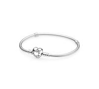 Pandora Schmuck - Moments Silver Bracelet, Heart Clasp
