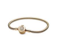 Pandora - Armband - Pavé Verschluß - Silber - Gelbgold - 569046C01-19 - 19 cm