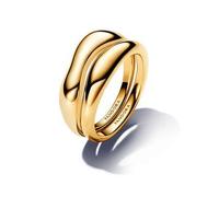 Pandora ESSENCE 163264C00-58 organisch Geformte Stacking-Ringe - Gelbgold verg. - Gr. 58