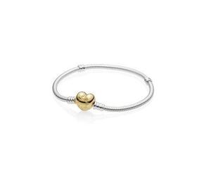 Pandora Schmuck - Silver bracelet with heart-shaped PANDORA Shine clasp