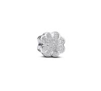 Pandora Schmuck - Textured clover sterling silver mini charm SILBER
