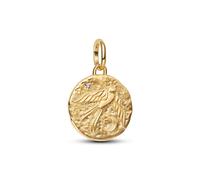 Pandora Me 764082C01 - Schwalbe Medaillon-Charm - Gelbgold Vergoldung - Zirkonia - DUM VITA EST SPES EST