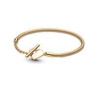PANDORA SHINE Armband Moments Gravierbares Herz T-Verschluss, 14k gelbvergoldet 569285C00 19 cm