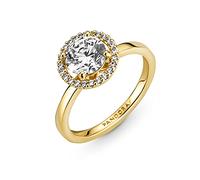 Pandora 161234C01-58 Funkelnder Runder Strahlenkranz Ring - Gelbgold-Vergoldung Zirkonia - Gr. 58
