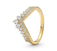 PANDORA SHINE Ring Timeless "Prinzessinnen Wünsche" 14k gelbvergoldet, Zirkonia 167736C01 44