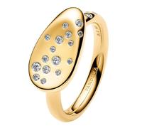 PANDORA Siegelring für Damen mit Steinen Besetzt Goldfarben 164707C01
