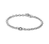 PANDORA Signature Ausdrucksstarkes Pavé Kettenarmband aus Sterling Silber mit Zirkonia, Größe: 16cm, 592777C01-16