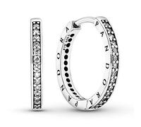 Pandora Signature Creolen Logo, 14-karätiges Gold