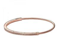 PANDORA Signature I-D Pavé Armreif in der Farbe Roségold aus rosévergoldeter Metalllegierung - Größe: 17.5 cm, 582313C01-2