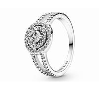 Pandora Silber 199408C01-56 Funkelnder Doppelhalo-Ring - Zirkonia Gr. 56