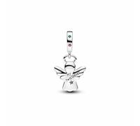 Pandora 794247C01 - Lebkuchen-Engel Charm - Sterling Silber - Emaille Steinmix Braun