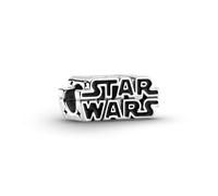 PANDORA Silbernes Star Wars 3D-Logo Charm aus Sterling Silber Moments Armbänder geeignet - 799246C01