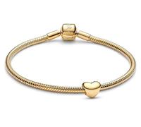 PANDORA Starter-Set Damenarmband Goldfarben Mini Herz romantisches Schmuck Bundle für Frauen Armband mit Herz-Charm, Zeichen der Liebe 21537-21 21 cm