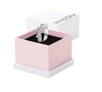 Pandora Damenring Timeless 193552C01-60 Sterling‑Silber Zirkonia Funkelnde Schleife Größe 60
