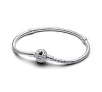Pandora Armband Moments Schlangen-Glieder mit Polarstern-Verschluss Sterling Silber Zirkonia 19 cm