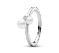 Pandora Moments Blühende Rose Verschluss Schlangen-Gliederarmband aus Sterling Silber, Kompatibel mit Pandora Moments, Größe:18, 593211C00-18