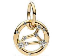 Pandora Schmuck 762725C01 Charm-Anhänger Sternzeichen Löwe Goldfarben