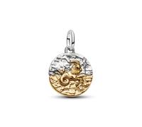 PANDORA Sternzeichen Steinbock Medaillon-Charm aus Sterling-Silber und 14 Karat vergoldet mit Zirkonia - 764987C01