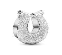 Pandora Mini-Charm Strukturiertes Hufeisen 794056C00 Sterling Silber – Kompatibel mit Moments
