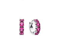 Pandora Creolen-Ohrringe 293851C02 – Sterling Silber mit rosafarbenen künstlichen Kristallen – Pink