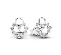 Pandora Ohrstecker Moments Funkelndes Herzschloss Silber 294419C01