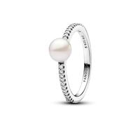 Pandora Ring 193147C01-58 Zuchtperle und Pavé Doppelband Silber Steinmix Weiß Gr. 58