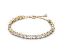 PANDORA Timeless Drei Steine Herz Armband mit 14 Karat vergoldeter Metalllegierung und Zirkonia, Größe: 18cm, 564390C01-18