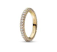 Pandora Damenring Timeless Pavé vergoldet mit Cubic Zirkonia Größe 54 – 162627C01