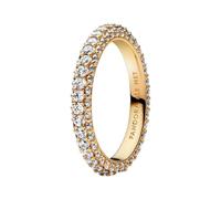 Pandora 162627C01-60 Pandora Einreihiger Pavé Ring - Gr. 60 - Gelbgold Vergoldung