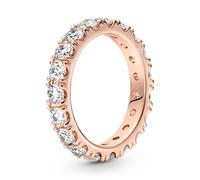 PANDORA Timeless Ewigkeitsring funkelnde Reihe, 14-karätig Roségold-vergoldet, mit klarem Cubic Zirkonia