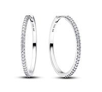 Pandora Damen Creolen Timeless 294650C01 Sterlingsilber mit funkelnden Zirkonia