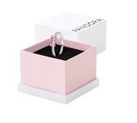 Pandora Damen-Silberring Funkelnde Pinkfarbene Schleife 193510C01-60 Ringgröße 60/19,1