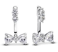 Pandora Timeless Funkelnde Schleife Tropfen-Ohrringe aus Sterling Silber mit Zirkonia, 293543C01