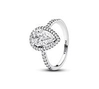 Pandora Ring 193012C01-54 – Funkelnder Birnen-Kranz aus Sterling Silber mit Zirkonia – Gr. 54