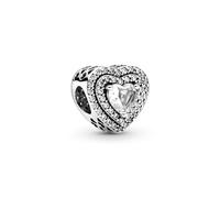 Pandora Timeless - Charm - Funkelnde - geebnete Herzen - Silber - 799218C01 - Zirkonia
