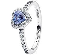 Pandora 198421C05-58 - Funkelndes erhabenes Herz Ring - Sterling Silber - Steinmix Blau - Gr. 58