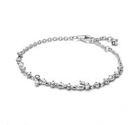 PANDORA Timeless Funkelndes Herarium Cluster Kettenarmband aus Sterling-Silber mit Cubic Zirkonia in der Farbe Silber, Timeless Kollektion, 18cm, 592631C01-18